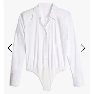 BNWT WeWoreWhat White Button Down Bodysuit